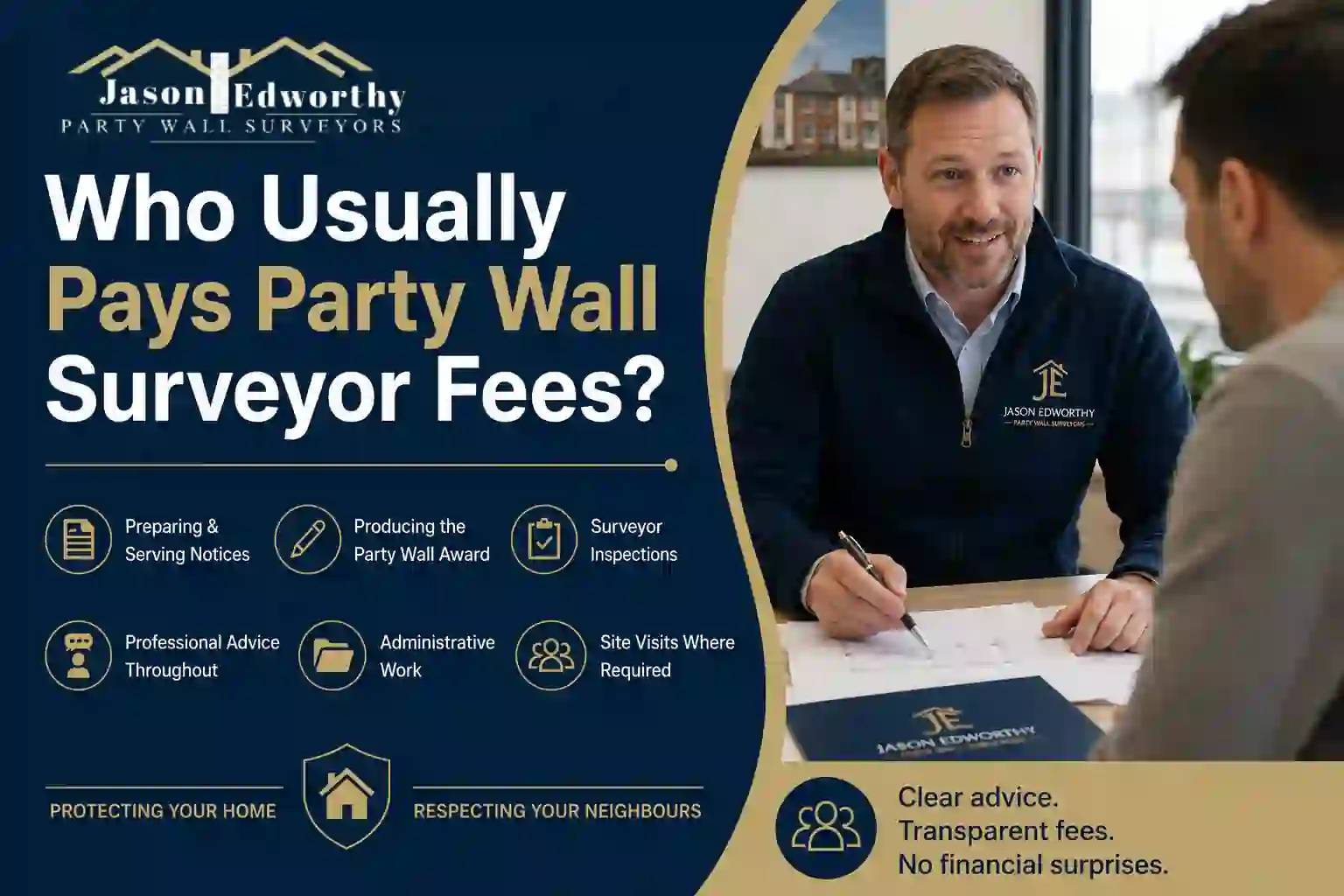 Who Usually Pays Party Wall Surveyor Fees Huntingdon?